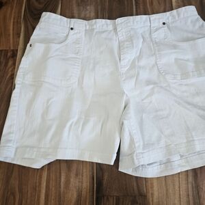 White Casual Shorts